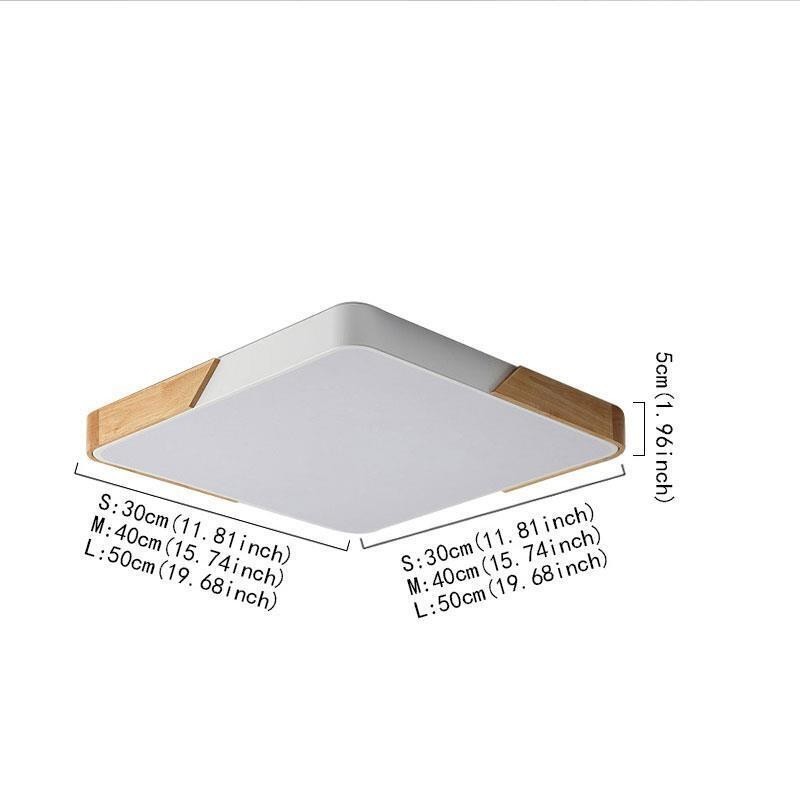 Plafoniera LED a filo in legno, design super sottile