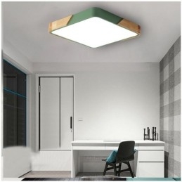 Plafoniera LED a filo in legno, design super sottile