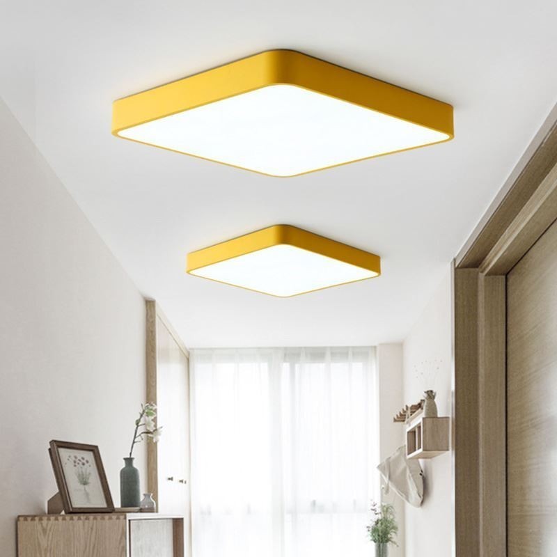 Plafoniera LED quadrata sottile a filo