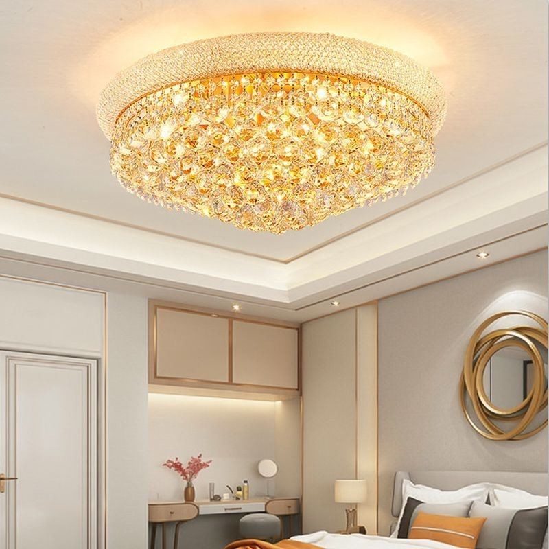 Plafoniera da soffitto in cristallo stile europeo montaggio a filo