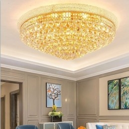 Plafoniera da soffitto in cristallo stile europeo montaggio a filo