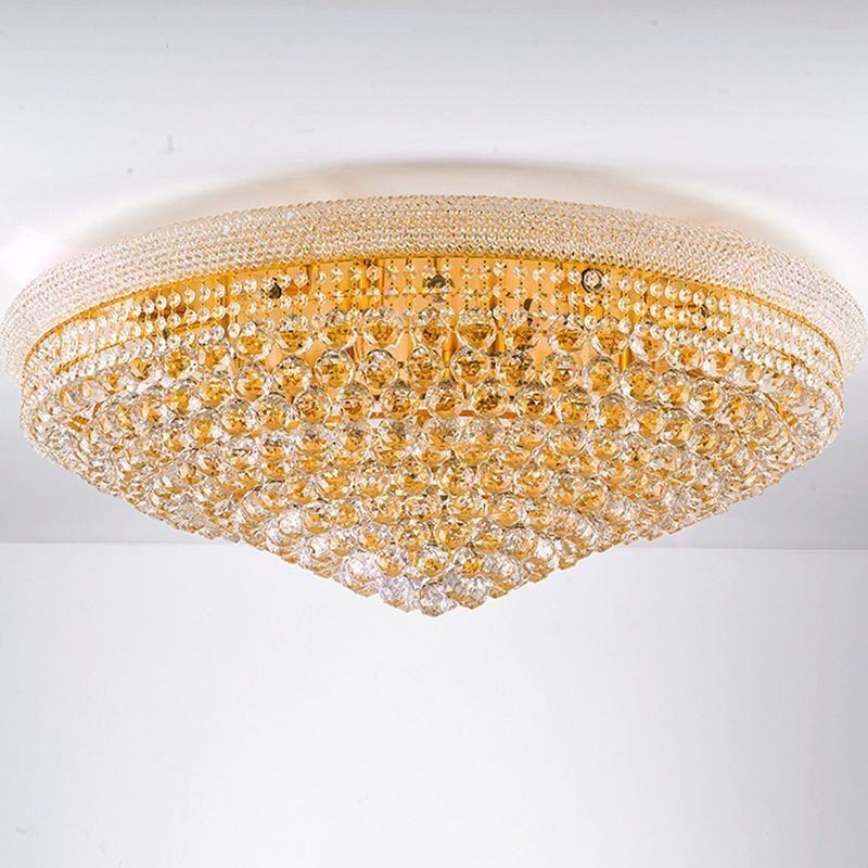 Plafoniera da soffitto in cristallo stile europeo montaggio a filo
