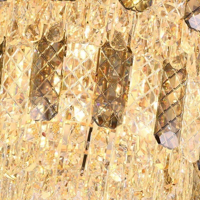 Plafoniera da soffitto rotonda a doppio strato in cristallo 80 cm