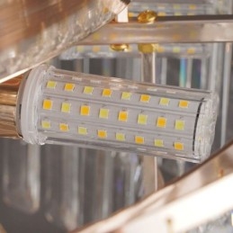 Plafoniera da soffitto in cristallo di lusso a montaggio a filo