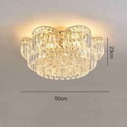 Plafoniera da soffitto in cristallo di lusso a montaggio a filo