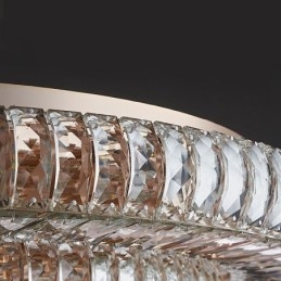 Plafoniera da soffitto decorativa in cristallo rotondo a montaggio a filo