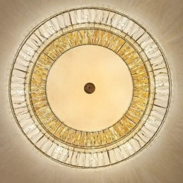 Plafoniera da soffitto decorativa in cristallo rotondo a montaggio a filo