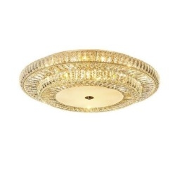 Plafoniera da soffitto decorativa in cristallo rotondo a montaggio a filo