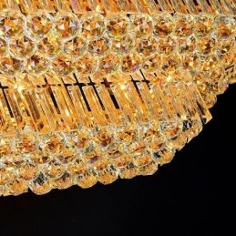 Lampadario a filo moderno a tre livelli in cristallo