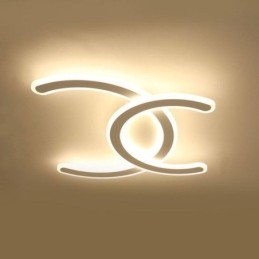 Plafoniera a filo LED moderna semplice in acrilico a lettera C 64 W 46 x 4,5 cm