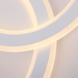 Plafoniera a filo LED moderna semplice in acrilico a lettera C 64 W 46 x 4,5 cm