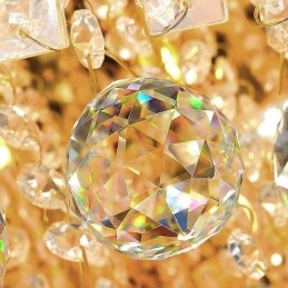 Lampadario quadrato europeo da soffitto a filo in cristallo 12 luci