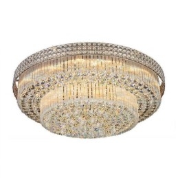 Lampadario da soffitto moderno rotondo in cristallo montaggio a filo