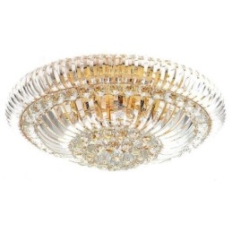 Plafoniera rotonda in cristallo moderna semplice a filo 95x34 cm 14 luci