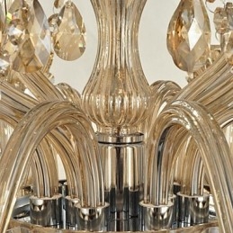 Lampadario moderno contemporaneo in cristallo a 2 livelli