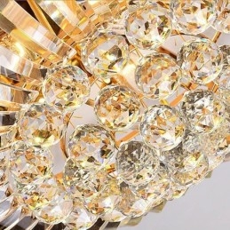 Plafoniera rotonda in cristallo moderna semplice a filo 95x34 cm 14 luci