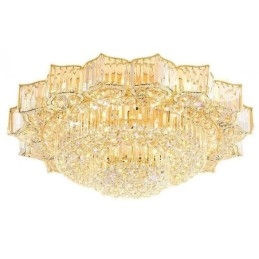 Lampadario rotondo a filo in cristallo a forma di fiore
