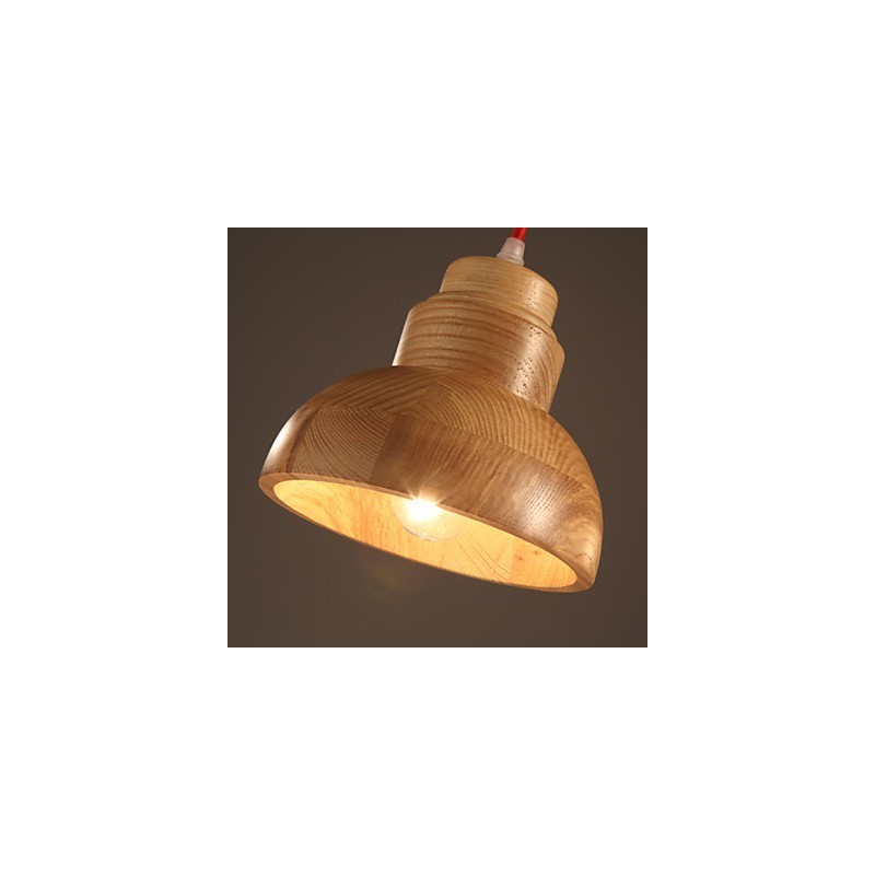 Lampadario a sospensione mini classico in legno/bambù