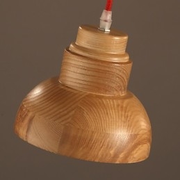 Lampadario a sospensione mini classico in legno/bambù