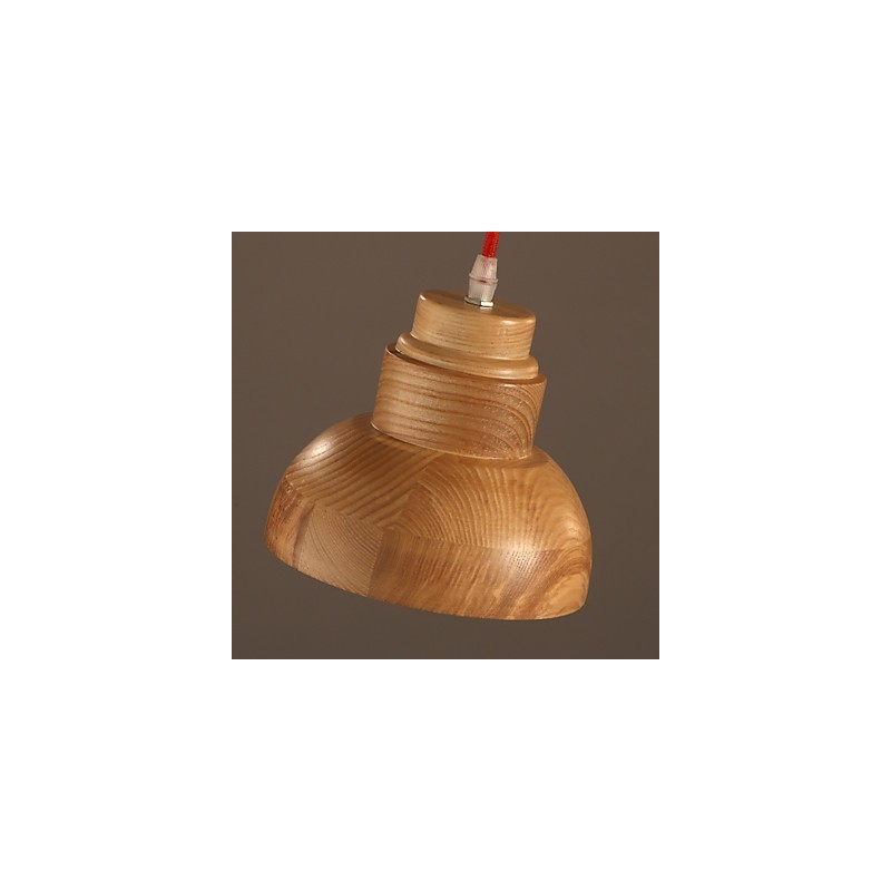 Lampadario a sospensione mini classico in legno/bambù