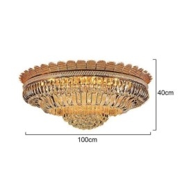 Plafoniera in cristallo rotonda a filo 100x40 cm 14 luci E12/E14 + LED