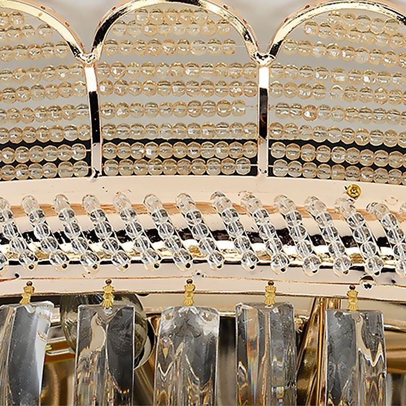 Plafoniera in cristallo rotonda a filo 100x40 cm 14 luci E12/E14 + LED