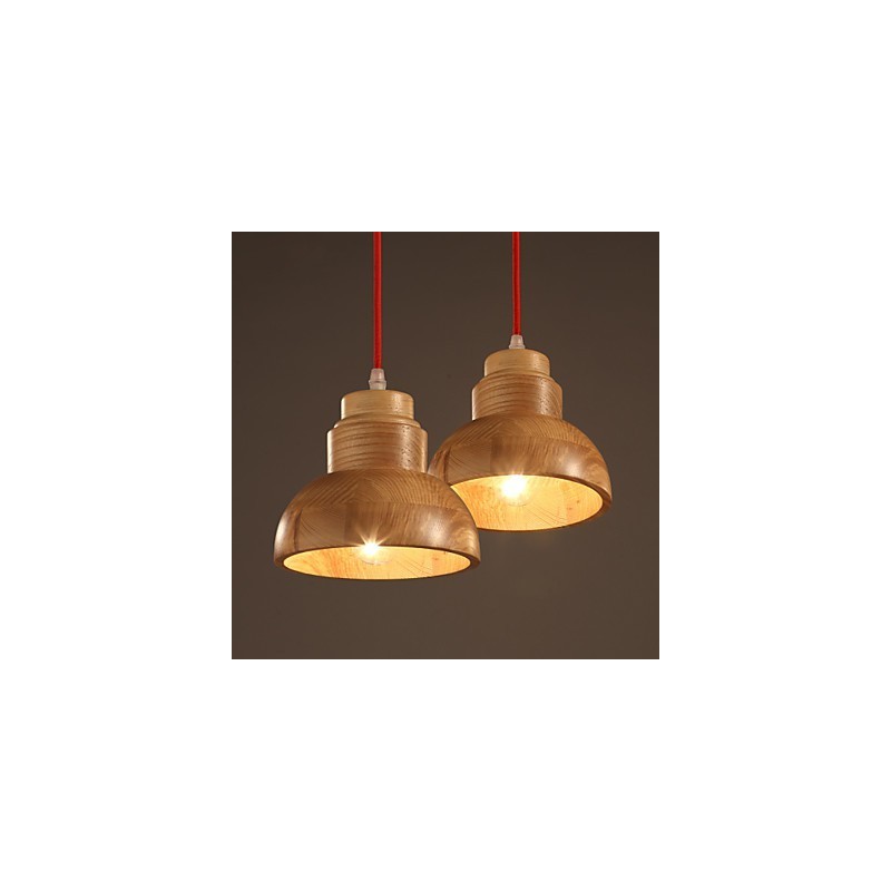 Lampadario a sospensione mini classico in legno/bambù