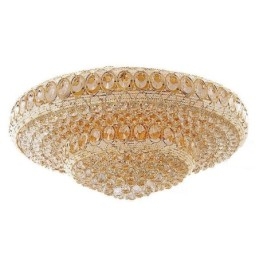 Plafoniera da soffitto rotonda in cristallo stile europeo 14 luci 100x40 cm
