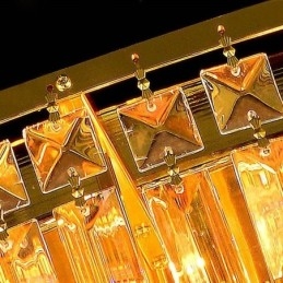 Plafoniera rotonda in cristallo a filo stile europeo