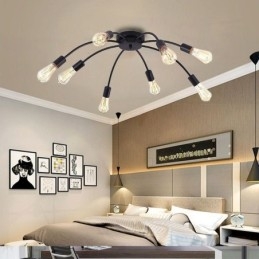 Plafoniera Spider a filo classica antica 8/10 luci E26/E27