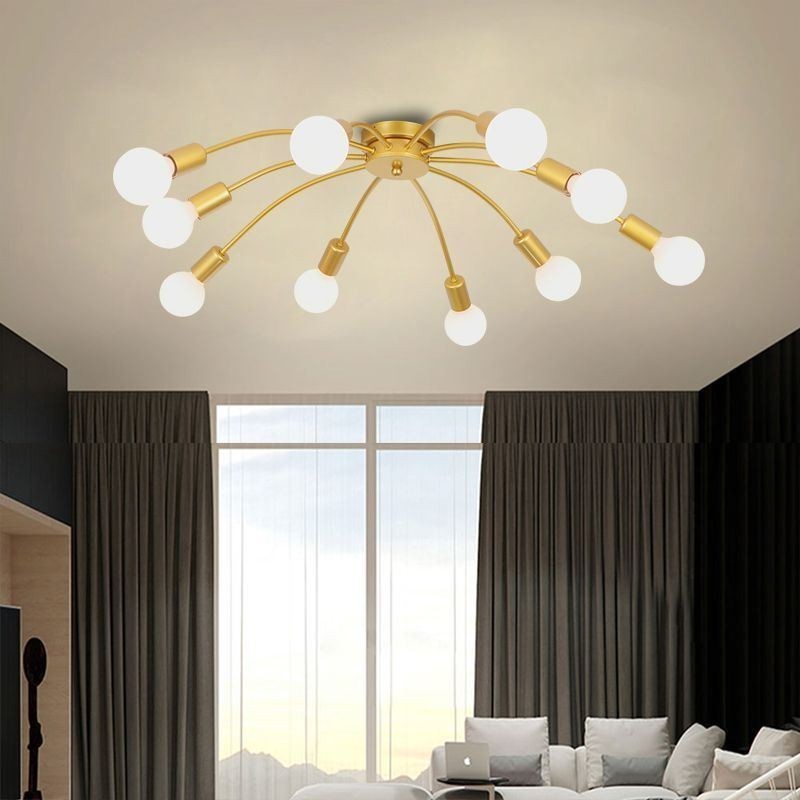Plafoniera Spider a filo classica antica 8/10 luci E26/E27