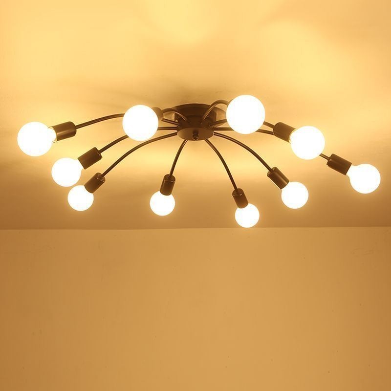 Plafoniera Spider a filo classica antica 8/10 luci E26/E27
