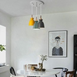 Lampada a sospensione Nordic Macaron in ferro Arti a 3 luci