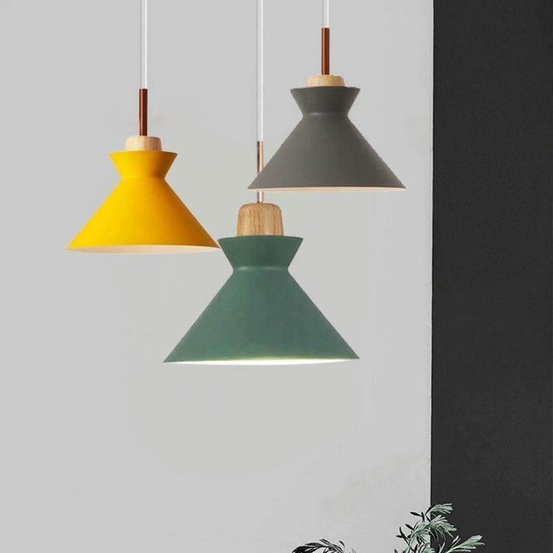 Lampada a sospensione Nordic Macaron a 3 luci in ferro, 51x16 cm, cavo regolabile 120 cm