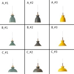 Lampada a sospensione nordica in ferro Macaron 3 luci E26/E27