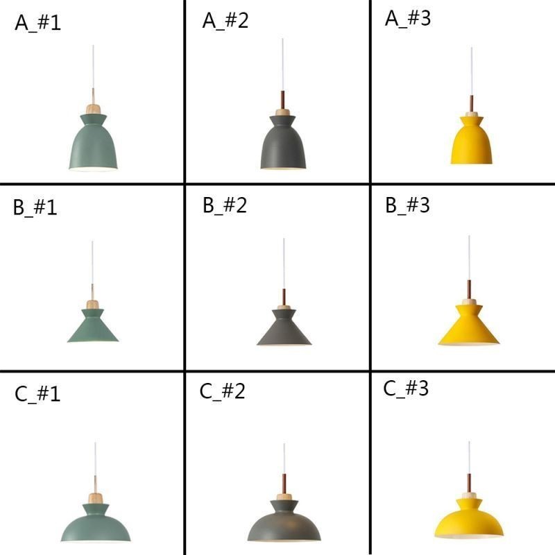 Lampada a sospensione nordica in ferro Macaron 3 luci E26/E27
