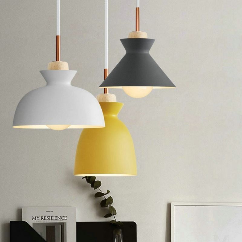 Lampada a sospensione nordica in ferro Macaron 3 luci E26/E27