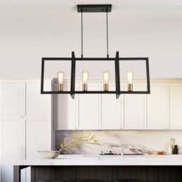 Lampada a sospensione industriale Lightingway a 4 luci