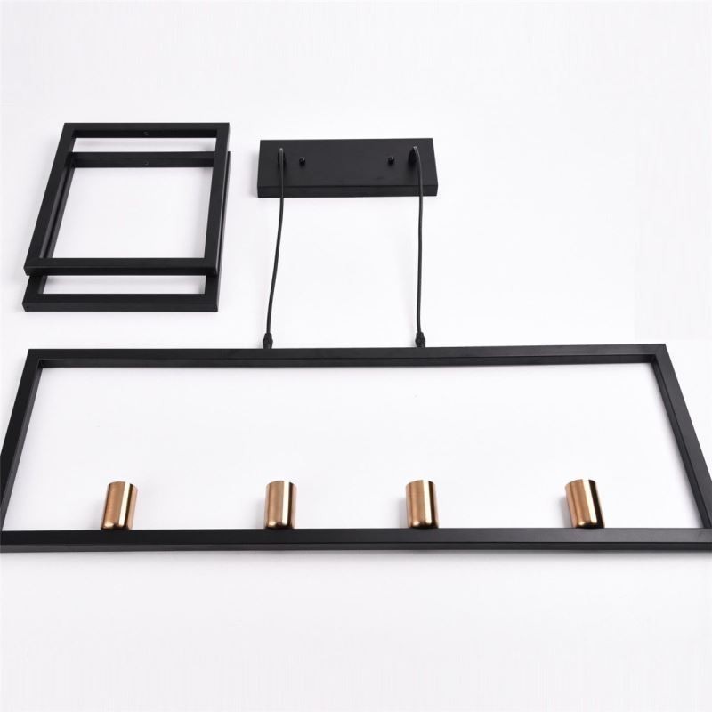 Lampada a sospensione industriale Lightingway a 4 luci