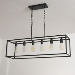 Lampada a sospensione da fattoria per isola, 6 luci