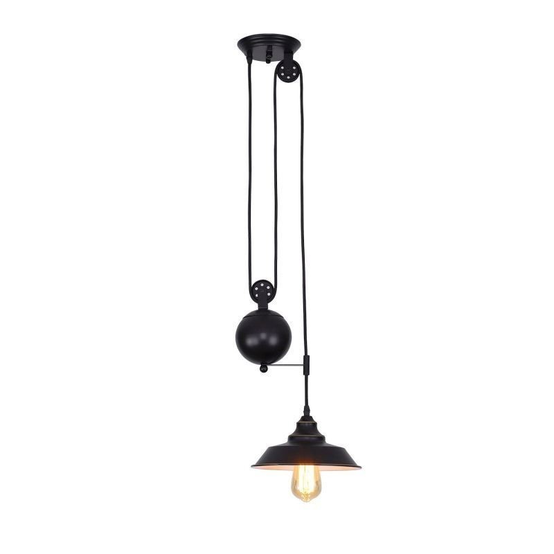 Lampada a sospensione industriale con puleggia, retrattile, altezza regolabile