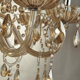 Lampadario moderno contemporaneo in cristallo a 2 livelli