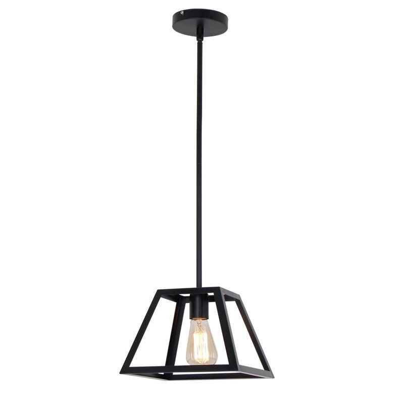 Lampada a sospensione industriale in metallo trapezoidale mini 24 x 20 cm
