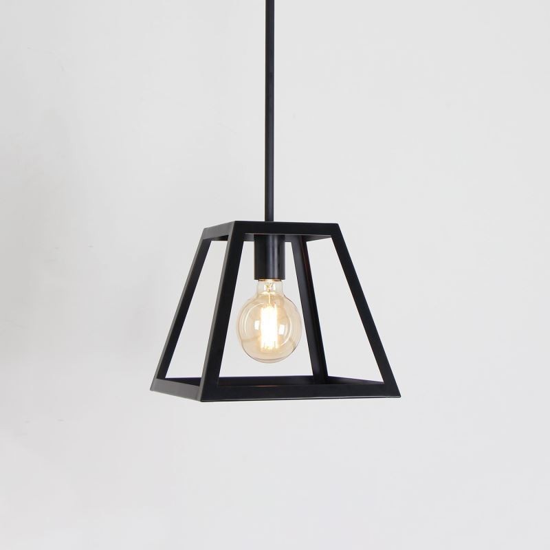 Lampada a sospensione industriale in metallo trapezoidale mini 24 x 20 cm