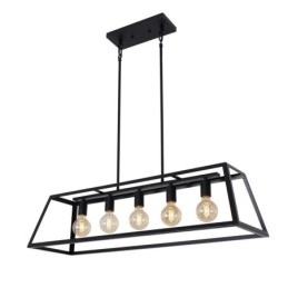 Lampada a sospensione in metallo industriale trapezoidale