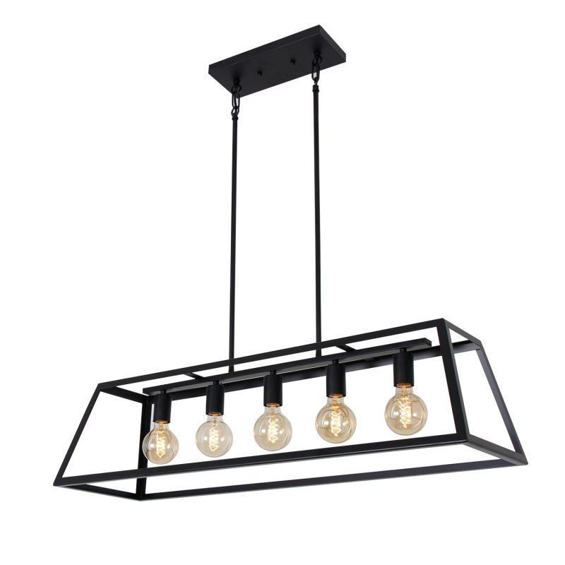 Lampada a sospensione in metallo industriale trapezoidale
