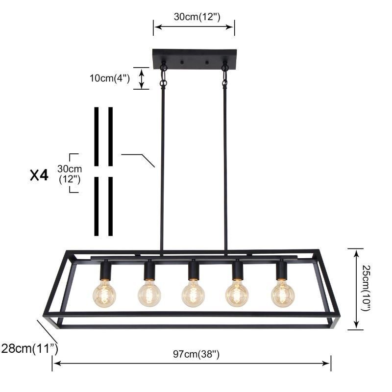 Lampada a sospensione in metallo industriale trapezoidale