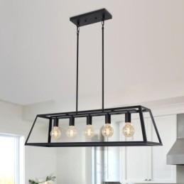 Lampada a sospensione in metallo industriale trapezoidale