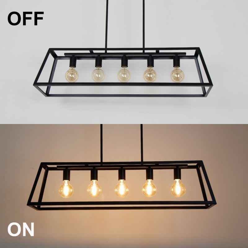 Lampada a sospensione in metallo industriale trapezoidale