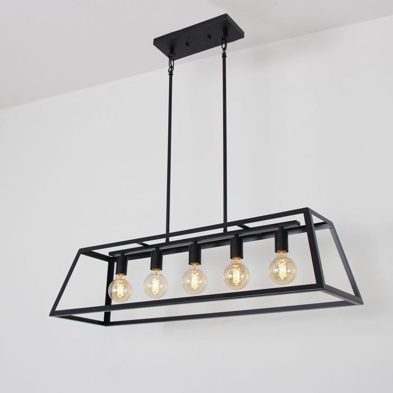 Lampada a sospensione in metallo industriale trapezoidale